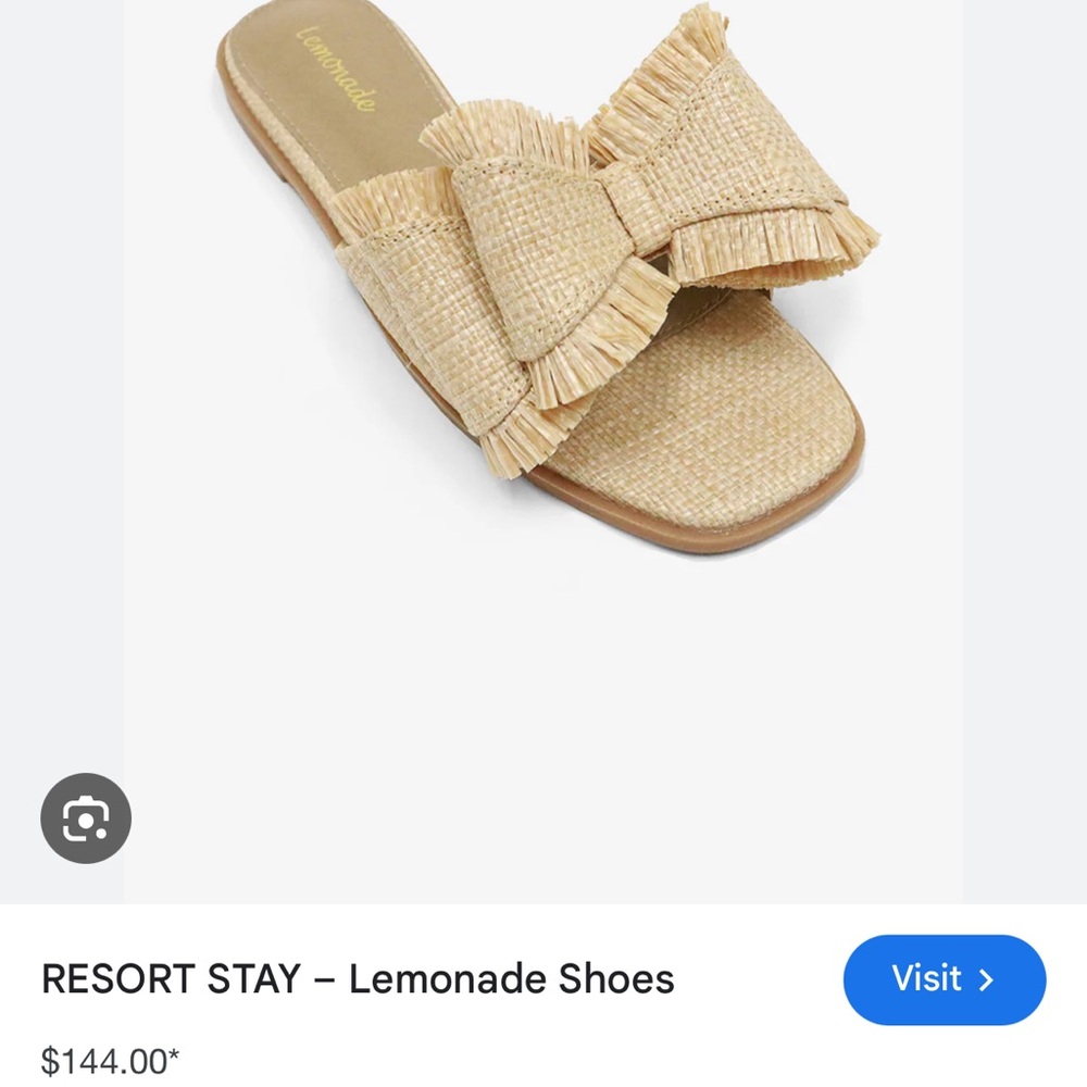 Lemonade Bow Rafia Sandals SS 9 - Picture 16 of 16